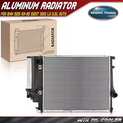 Radiator W/ Engine Oil Cooler For BMW 525i 89-95 525iT 1993 L6 2.5L Auto Trans. • $92.99