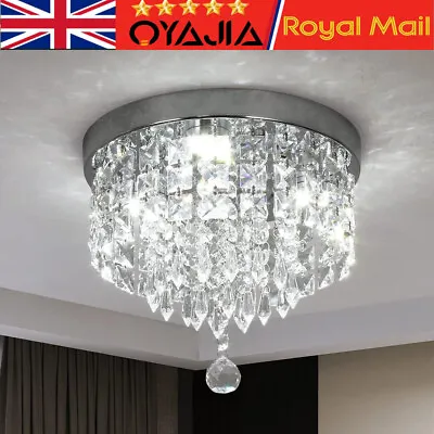 Modern Flush Mount LED Ceiling Light Crystal Lamp Chandelier Lights Living Room • £25.99