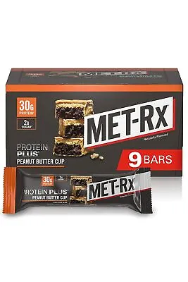 MET-Rx Protein Plus Bar Peanut Butter Cup 85g 9 Count Gluten-Free   Immune S • $31.29