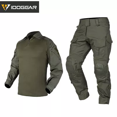 IDOGEAR G3 BDU Combat Uniform Set Shirt & Pants Knee Pads Tactical Multi-Camo • $93.73