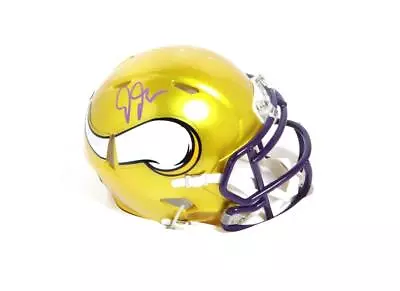 Justin Jefferson Autographed Vikings Flash Speed Mini Helmet-Beckett W Hologram • $149