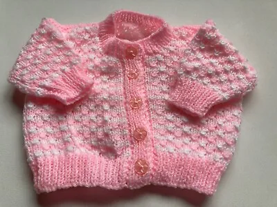 New For January 💗 Brand New Hand Knitted Cardigan Baby Girls Clothing 3-6 Mths • £8.50