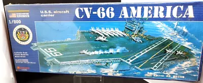 USS America CV-66 Aircraft Carrier Motor Driven Model Kit 1:800 Scale . Sealed • $39