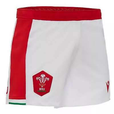 Macron WRU Wales Rugby Home Short Mens Adult's 2020/21 Shorts Welsh • £33.95