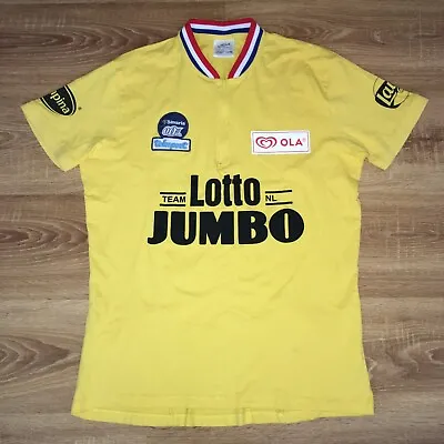 Lotto Jumbo Team Mens Yellow Cycling Jersey Size L/XL • $25.49