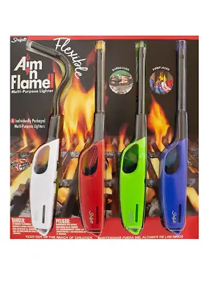 New Scripto AIM 'N Flame Camping Multi-Purpose Lighters (Total Pack Of 4) • $16.47
