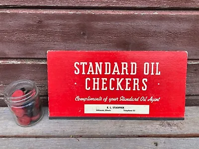 Vintage 1938 Standard Oil Checkers Board Game Checkerboard Atkinson IL W Checker • £38.50