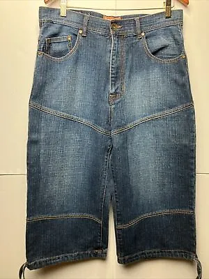 Russo Jean Shorts Capris Size 34 Baggy Y2k  Hip Hop Skater  • $32.99