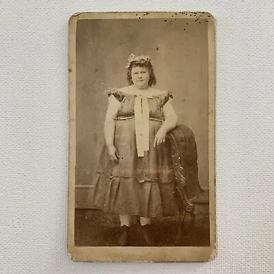 Antique CDV Photograph Plus Size Woman Fat Lady Circus Sideshow Columbus OH • $104.95