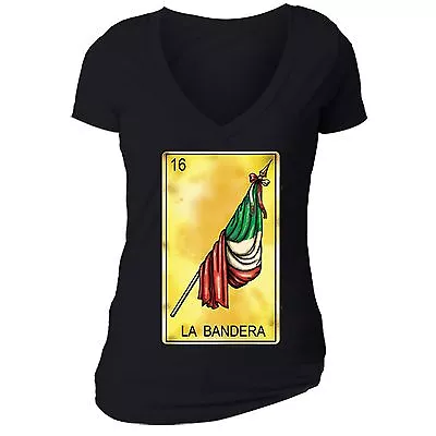 La Bandera Loteria 16 T-shirt Chicano Mexico Flag Mexican Humor Tshirt • $16.49