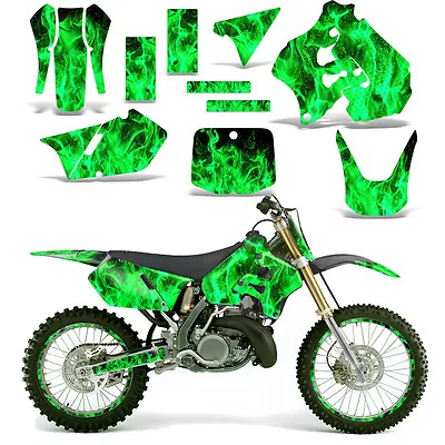Decal Graphic Kit Suzuki RM 250 RM250 Dirt Bike Backgrounds Deco 96-98 ICE GREEN • $79.95