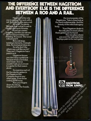 1976 Hagstrom Electric Guitar Photo Vintage Print Ad • $9.99