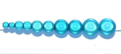 Pangaeawalker AAA Quality Round Miracle Beads 4 5 6 8 10 12mm Dark Sky Blue • £1.99