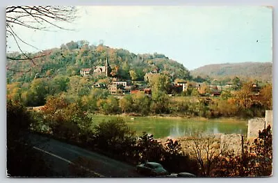 Harpers Ferry West Virginia~Shenandoah River~c1950s Auto~Vintage Postcard • $3.70