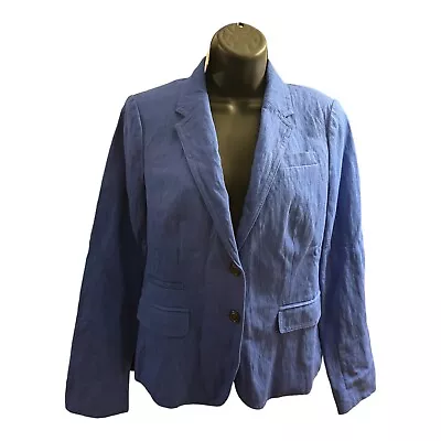 J Crew Schoolboy Blazer 6 Blue Classic Career Office Rayon Button Pockets • $42.74