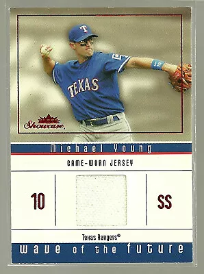 Michael Young 2005 Fleer Showcase Wave Of The Future Game Worn Jersey Rookie  • $4.99