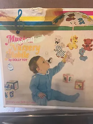 Vintage 1971 Dolly Toy Co Revolving Crib Mobile No 603 Retro Nursery Decor NEW • $24.99