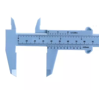 0-150mm Vernier Calipers Metric Double Scale Plastic Ruler Measuring Tool Blue • $3.99