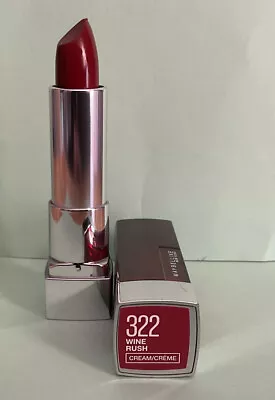 Maybelline Color Sensational Lipstick Lip Makeup Cream 322 WINE RUSH Lot Of 2 • $7.99