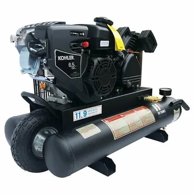 Piston Air Compressor 6.5 HP 125PSI 12Cfm Gas-Powered Twin Stack 9 Tank Gallons • $859