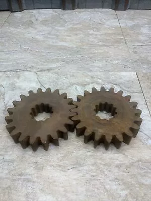 Lot Of 2 Rusty Industrial Machine Steampunk Pulley Gear Cog Robot • $17.99