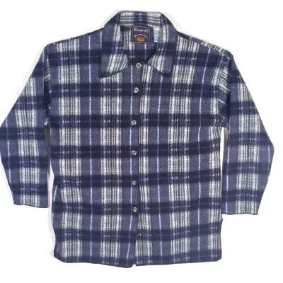 Route 66 Button Up Shirt Womens Size Medium Long Sleeve Blue Plaid Polyester • £12.24