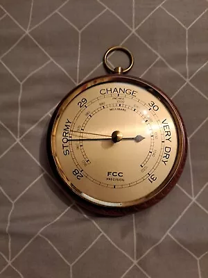 Beautiful Vintage FCC Precision Brass Barometer New Old Stock • £10