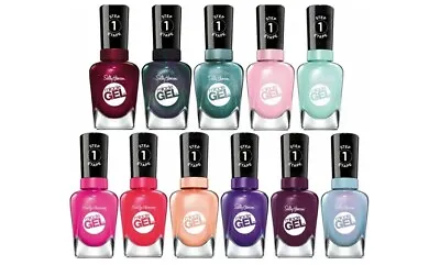 SALLY HANSEN Miracle Gel/Salon Manicure Nail Polish Brand New. All Colours • £4.99