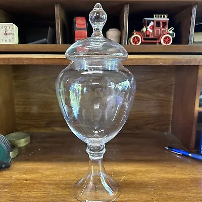 $20 • Buy Vintage Hand Blown Glass Apothecary Jar With Lid