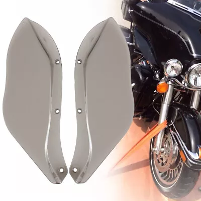 Pair Motorcycle Side Wings Wind Air Deflector Fairing Smoke For Harley Touring • $16.71