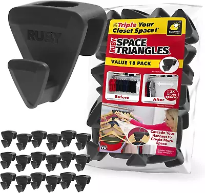 Original AS-SEEN-ON-TV Ruby Space Triangles Ultra- Premium Hanger Hooks Triple  • $24.75