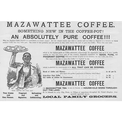 MAZAWATTEE COFFEE Victorian Advertisement 1892 • $12.32