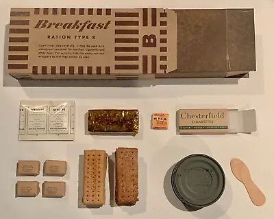 Complete Edible K Rations - Reproduction Morale WWII K Rations • $39.99