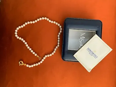 MISAKI Jewelry Women`s White Pearl Necklace 7.0 Mm (D) 18  (L) New Without Tag • $50