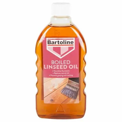 Boiled Linseed Oil Bartoline Revive Wood Furniture Finish Natural Sheen 500ml • £8.55