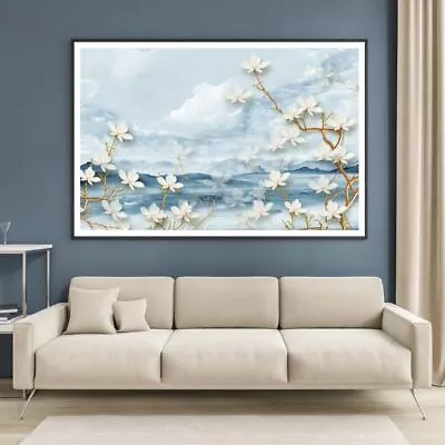 White Flower Tree 3D Design Print Premium Poster High Quality Choose Sizes • $23.90