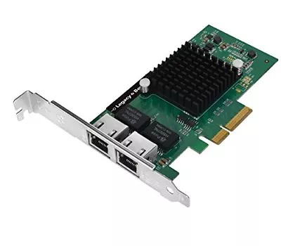 SIIG Dual-Port Gigabit Ethernet PCIe 4-Lane Card - I350-T2 Adapter LB-GE0014-S1 • $75.99