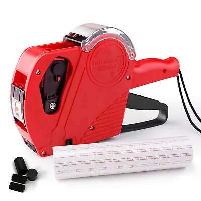 MX-5500 8 Digits EOS Price Tag Gun Labeler Labeller W/5000 Sticker Labels + Ink • $35.18