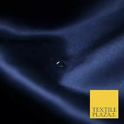 £2.50 • Buy Luxury Midnight Blue 100% CHARMEUSE SILK SATIN Fabric With SWAROVSKI Stones 4600