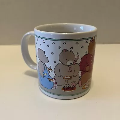 Vintage Michel & Co Bears Coffee Mug White Made In Japan • $18.88