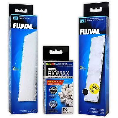 Fluval U4 Filter Media Foam Poly Carbon Biomax Internal Fish Tank Aquarium • £18.95