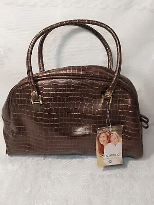 NWT Vintage NOS Kmart Kathy Ireland Faux Reptile Brown Handbag Crossbody Purse • $12.34