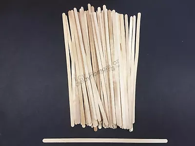 100 Wooden Coffee Tea Stirrers Stirrer Waxing Craft Paddle Pop Sticks Cafe Shop • $4.99