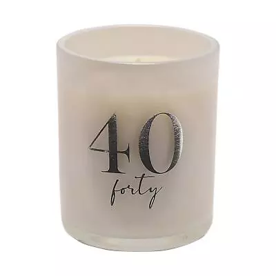 Birthday Champagne Scented Glass Candle With Silver Detail - 40 • £11.85