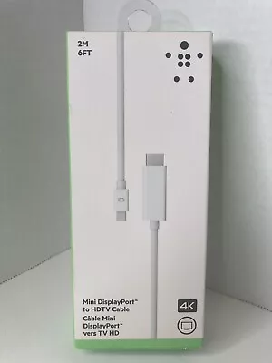 NEW Belkin Mini Display Port To HDTV Cable 1.8M 2M / 6FT 4K Macbook To HDTV FS • $12.99