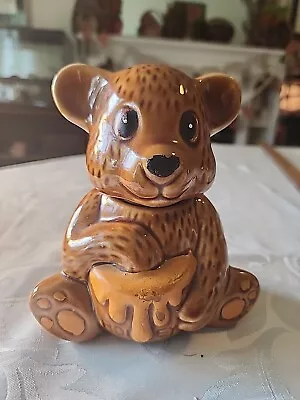 Vintage Ceramic Bear Honey Pot  • $6