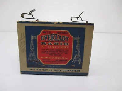 Antique Vtg Eveready Tube Radio C Battery National Carbon #771 4.5 Volts As Is • $24.95
