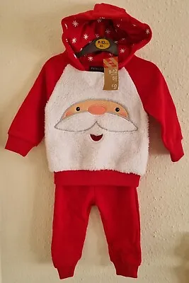 Bnwt Baby Girl/boy Red Christmas X2 Piece Outfit Age 9-12 Months By Primark • £6.99