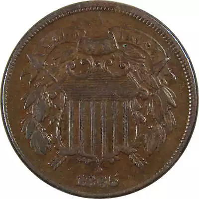 1865 Two Cent Piece VF Very Fine 2c Coin SKU:I12581 • $34.99