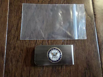 U.s Military Navy Insignia Logo Metal Money Clip U.s.a Made New In Bags • $12.99